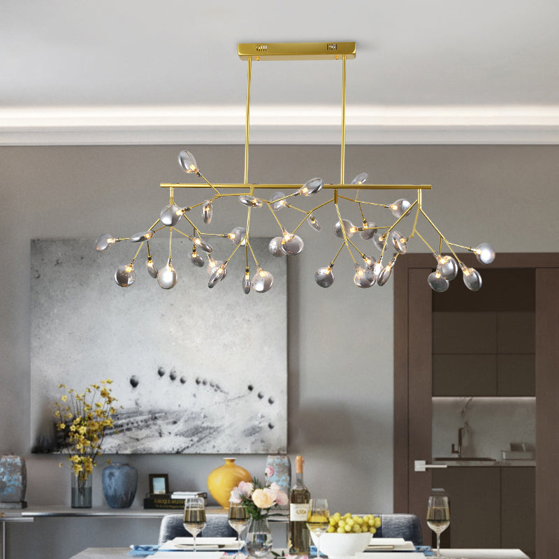 Heracleum Island Pendant Light Contemporary Metallic Dining Room Suspension Lamp Clearhalo 'Ceiling Lights' 'Island Lights' Lighting' 2026486