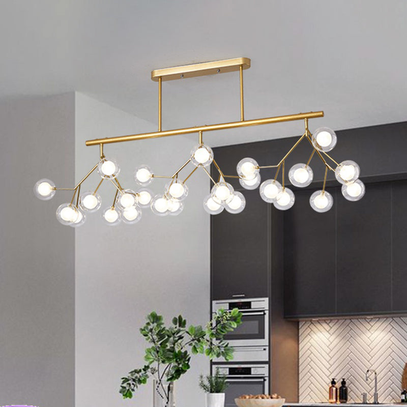 Metal Linear Island Light Fixture Modernist LED Pendant Lamp with Branching Design Clearhalo 'Ceiling Lights' 'Island Lights' Lighting' 2026501