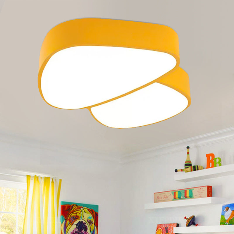 Mushroom Baby Bedroom Flush Ceiling Light Acrylic Modern Lovely LED Ceiling Lamp Yellow Clearhalo 'Ceiling Lights' 'Close To Ceiling Lights' 'Close to ceiling' 'Flush mount' Lighting' 202678