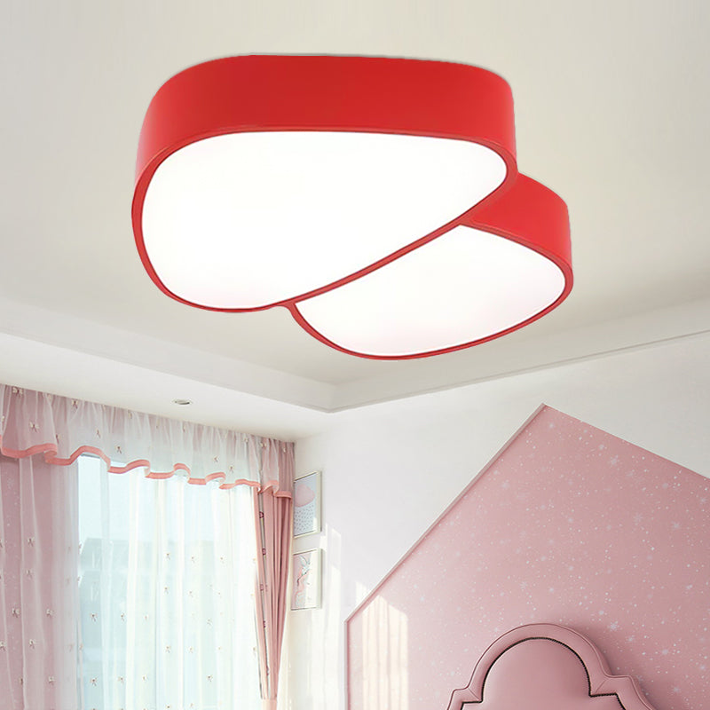 Mushroom Baby Bedroom Flush Ceiling Light Acrylic Modern Lovely LED Ceiling Lamp Red Clearhalo 'Ceiling Lights' 'Close To Ceiling Lights' 'Close to ceiling' 'Flush mount' Lighting' 202686