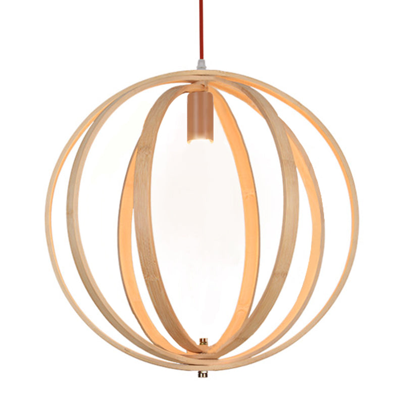 Wood Gyro Pendant Lamp Contemporary 1 Light Gold Suspension Lighting, 16"/19.5"/23.5" Wide Clearhalo 'Ceiling Lights' 'Pendant Lights' 'Pendants' Lighting' 2027293