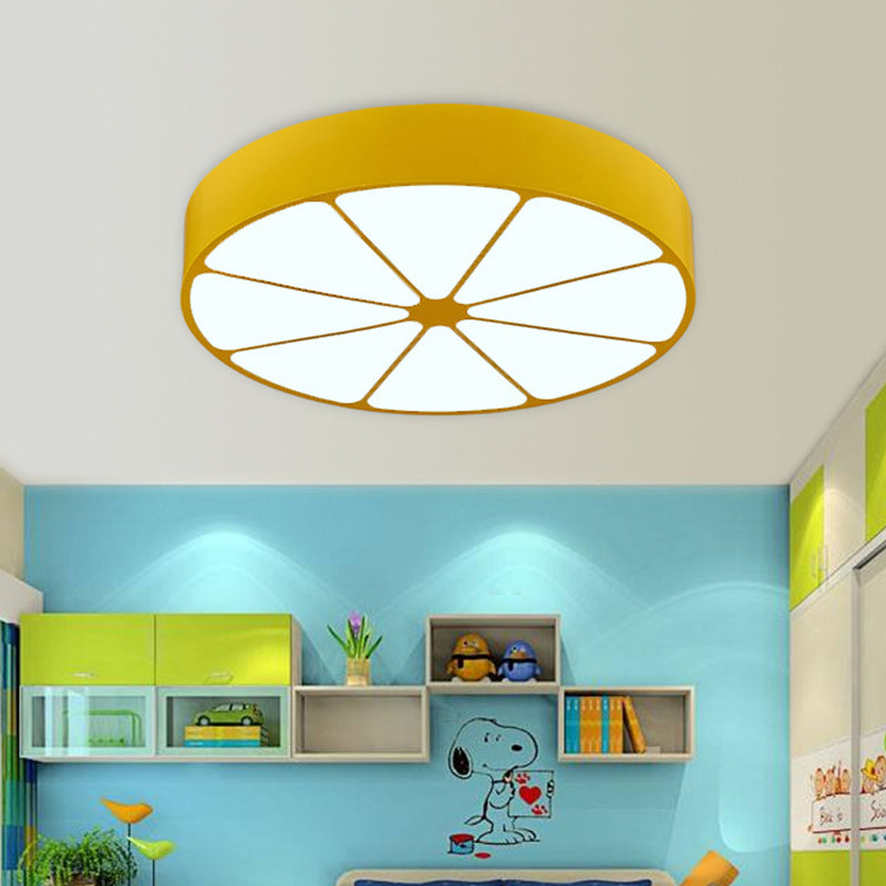 Kindergarten Flat Lemon Ceiling Mount Light Acrylic Modern Stylish Ceiling Lamp Yellow Clearhalo 'Ceiling Lights' 'Close To Ceiling Lights' 'Close to ceiling' 'Flush mount' Lighting' 202751