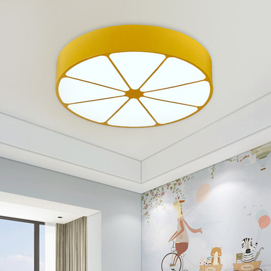 Kindergarten Flat Lemon Ceiling Mount Light Acrylic Modern Stylish Ceiling Lamp Clearhalo 'Ceiling Lights' 'Close To Ceiling Lights' 'Close to ceiling' 'Flush mount' Lighting' 202752