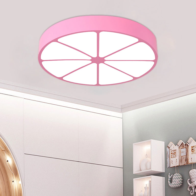 Kindergarten Flat Lemon Ceiling Mount Light Acrylic Modern Stylish Ceiling Lamp Pink Clearhalo 'Ceiling Lights' 'Close To Ceiling Lights' 'Close to ceiling' 'Flush mount' Lighting' 202756