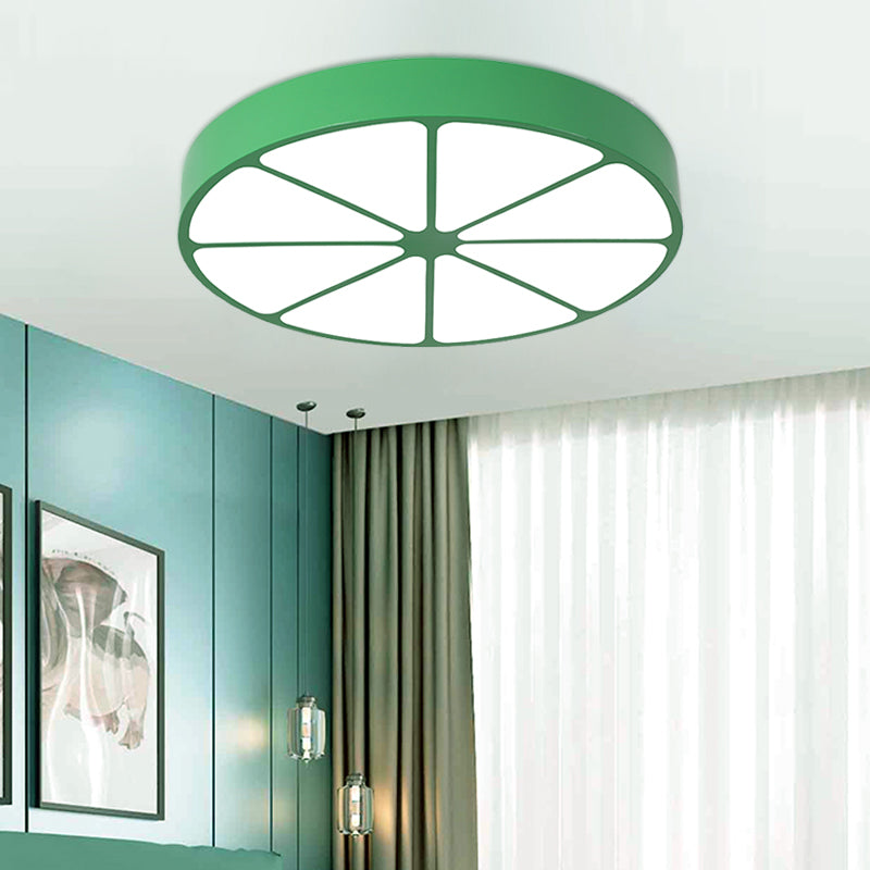 Kindergarten Flat Lemon Ceiling Mount Light Acrylic Modern Stylish Ceiling Lamp Green Clearhalo 'Ceiling Lights' 'Close To Ceiling Lights' 'Close to ceiling' 'Flush mount' Lighting' 202758