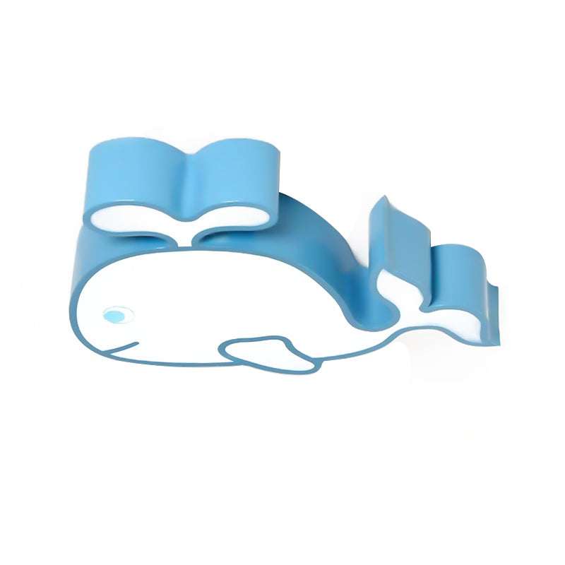 Baby Whale Ceiling Light Cartoon Acrylic LED Flush Mount Light for Kindergarten Clearhalo 'Ceiling Lights' 'Close To Ceiling Lights' 'Close to ceiling' 'Flush mount' Lighting' 202822