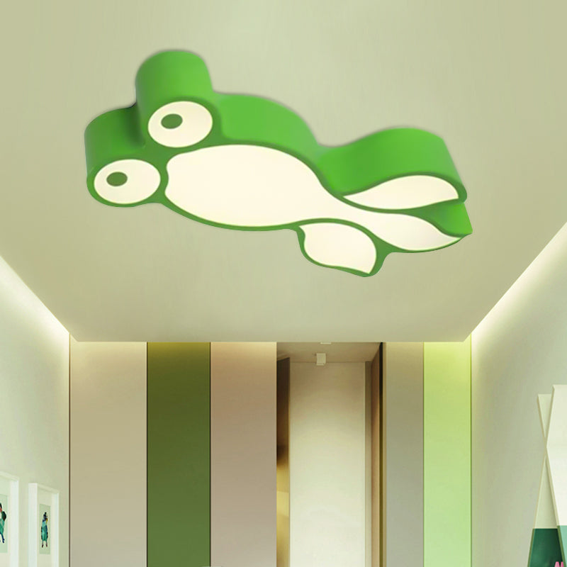 Little Goldfish Ceiling Light Lovely Acrylic LED Flush Mount Light for Boys Girls Bedroom Green Clearhalo 'Ceiling Lights' 'Close To Ceiling Lights' 'Close to ceiling' 'Flush mount' Lighting' 202845