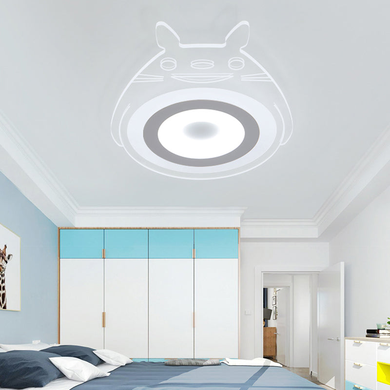 Cartoon Character Pet Ceiling Fixture Animal Acrylic LED Ceiling Mount Light in White for Baby Room Clearhalo 'Ceiling Lights' 'Close To Ceiling Lights' 'Close to ceiling' 'Flush mount' Lighting' 203013