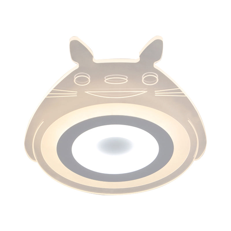 Cartoon Character Pet Ceiling Fixture Animal Acrylic LED Ceiling Mount Light in White for Baby Room Clearhalo 'Ceiling Lights' 'Close To Ceiling Lights' 'Close to ceiling' 'Flush mount' Lighting' 203014