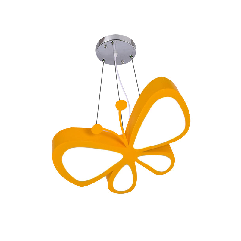 Butterfly Boys Girls Bedroom Pendant Light Acrylic Cute LED Hanging Light Clearhalo 'Ceiling Lights' 'Pendant Lights' 'Pendants' Lighting' 203080