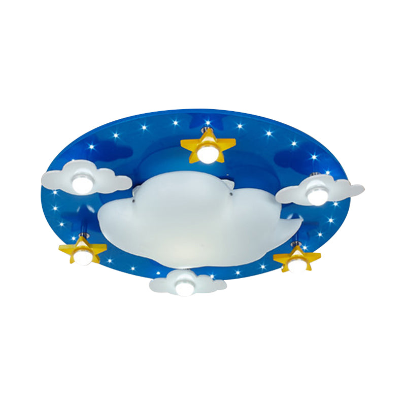 Kid Cloud Flush Ceiling Light Acrylic LED Nursery Flushmount Lighting in Blue for Bedroom Clearhalo 'Ceiling Lights' 'Close To Ceiling Lights' 'Close to ceiling' 'Flush mount' Lighting' 2031028