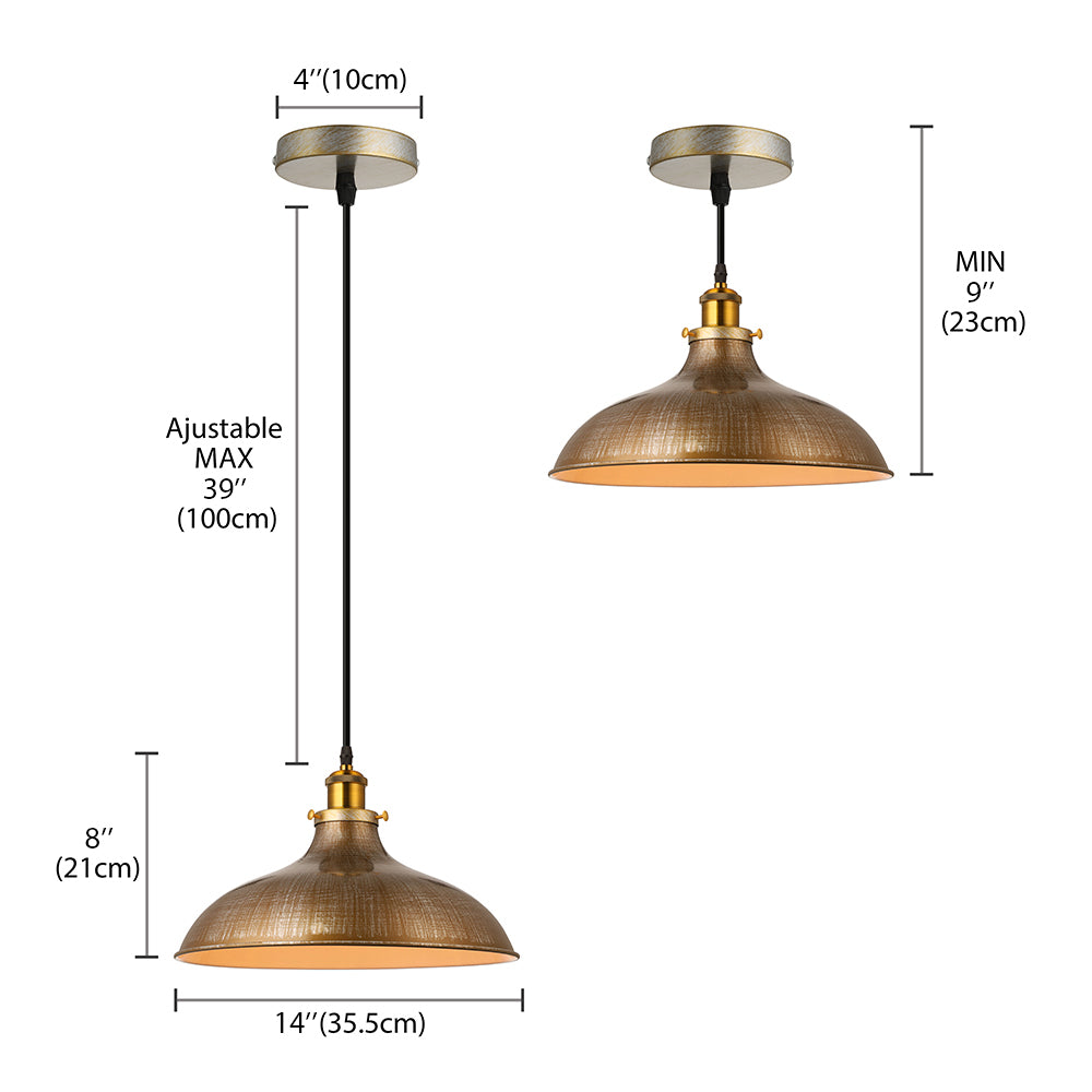 1 Light Pendant Ceiling Light Antique Style Bowl Iron Hanging Lamp with Adjustable Cord in Brass/Aged Silver Clearhalo 'Art Deco Pendants' 'Cast Iron' 'Ceiling Lights' 'Ceramic' 'Crystal' 'Industrial Pendants' 'Industrial' 'Metal' 'Middle Century Pendants' 'Pendant Lights' 'Pendants' 'Tiffany' Lighting' 20316