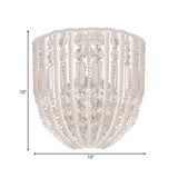 Elongated Dome Clear Crystal Wall Mounted Light Traditional 1 Light Living Room Sconce Light Clearhalo 'Wall Lamps & Sconces' 'Wall Lights' Lighting' 203194