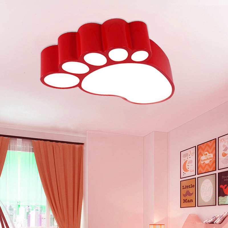 Metal Baby Foot Ceiling Lamp Kindergarten Modern Cute LED Ceiling Mount Light Clearhalo 'Ceiling Lights' 'Close To Ceiling Lights' 'Close to ceiling' 'Flush mount' Lighting' 203382