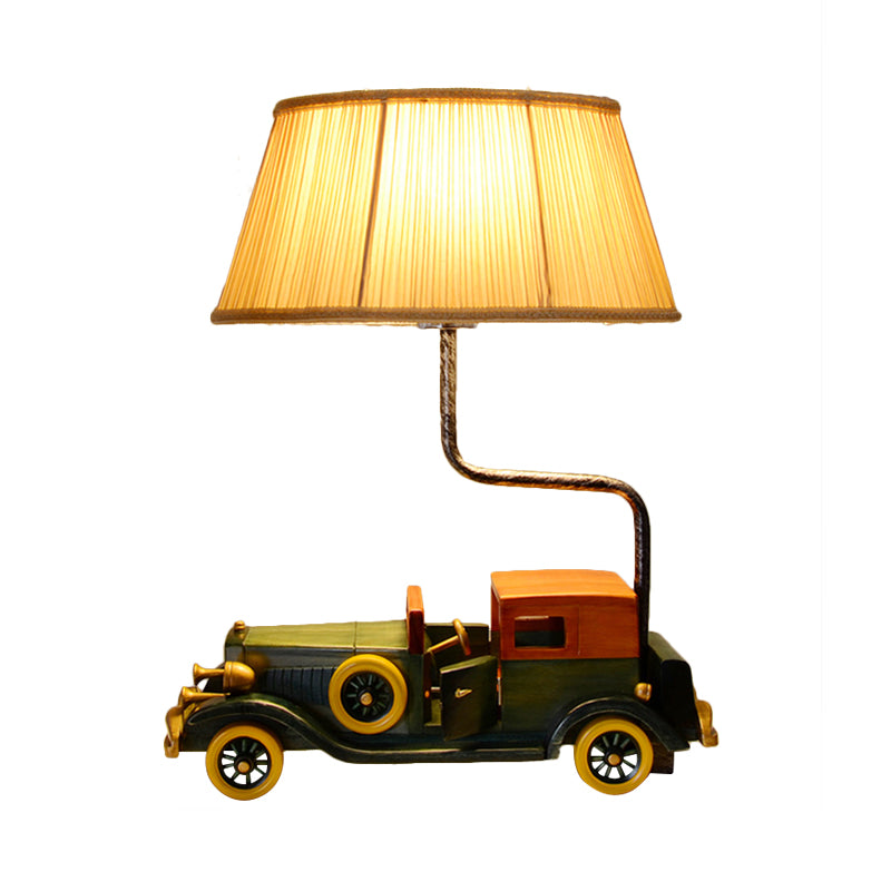 Cartoon Dark Colored Desk Light Ancient Car 1 Light Resin Desk Lamp for Boys Bedroom Clearhalo 'Lamps' 'Table Lamps' Lighting' 203487