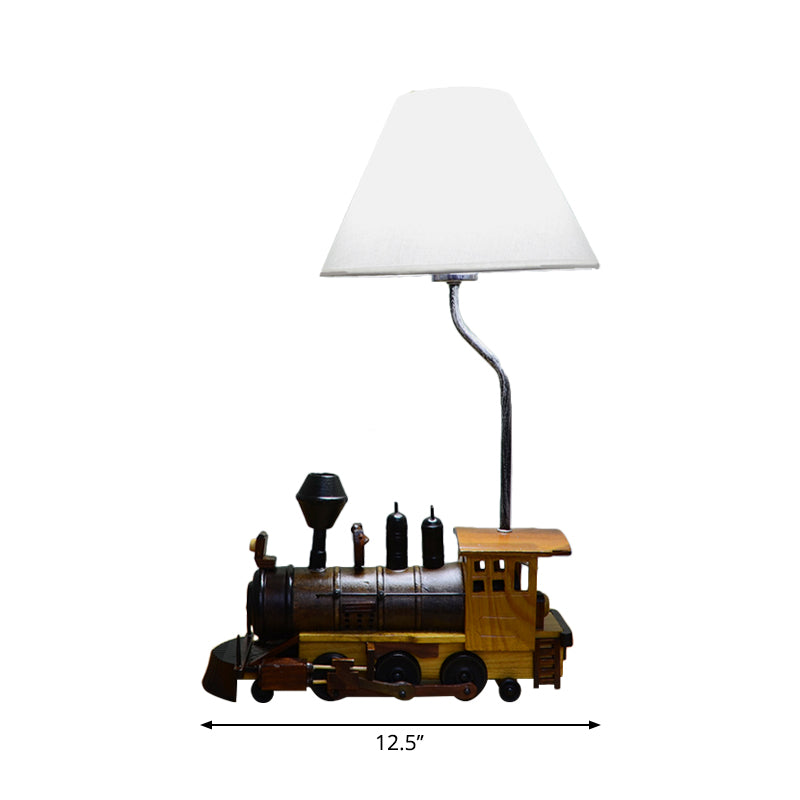 Cartoon Dark Colored Desk Light Ancient Car 1 Light Resin Desk Lamp for Boys Bedroom Clearhalo 'Lamps' 'Table Lamps' Lighting' 203491