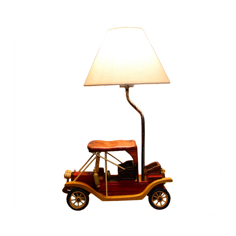 Cartoon Dark Colored Desk Light Ancient Car 1 Light Resin Desk Lamp for Boys Bedroom Clearhalo 'Lamps' 'Table Lamps' Lighting' 203497