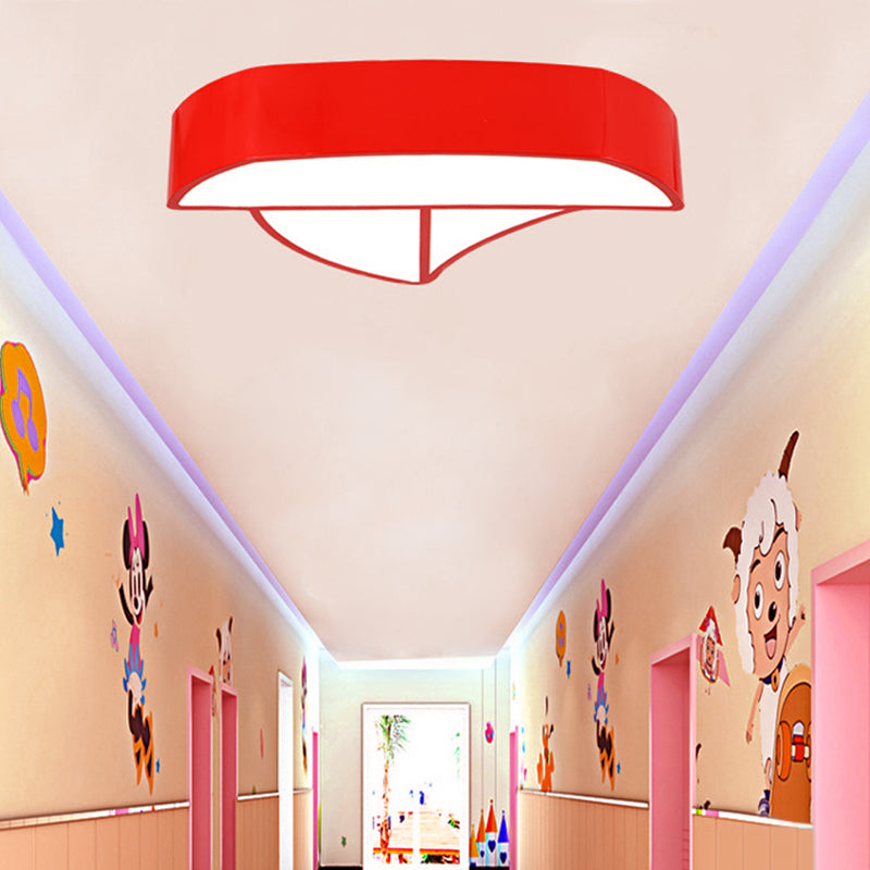 Cartoon Ship LED Flush Mount Light Acrylic Metal Ceiling Lamp for Nursing Room Kitchen Clearhalo 'Ceiling Lights' 'Close To Ceiling Lights' 'Close to ceiling' 'Flush mount' Lighting' 203542