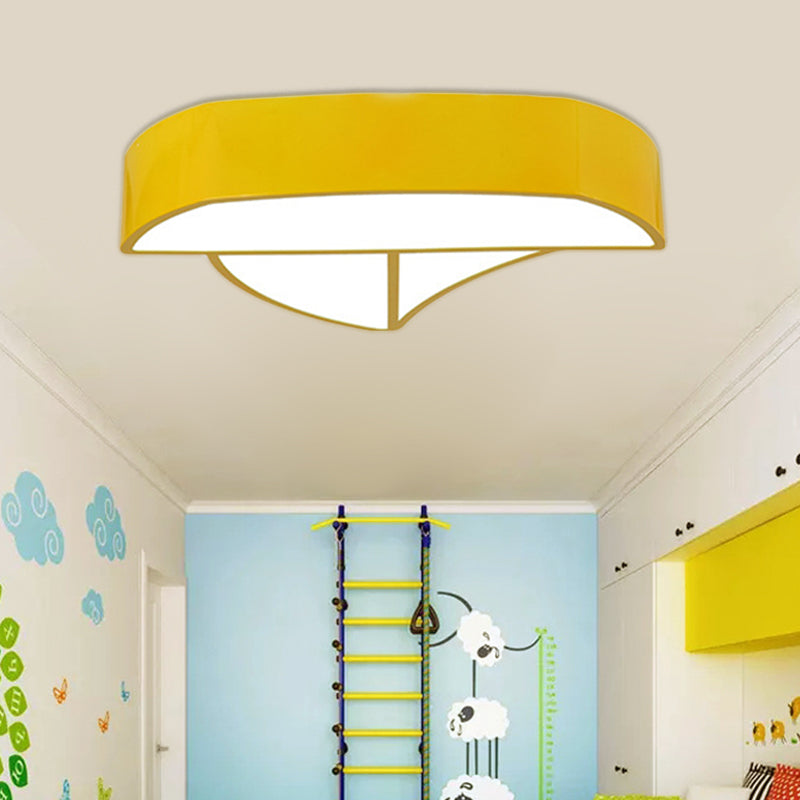 Cartoon Ship LED Flush Mount Light Acrylic Metal Ceiling Lamp for Nursing Room Kitchen Yellow Clearhalo 'Ceiling Lights' 'Close To Ceiling Lights' 'Close to ceiling' 'Flush mount' Lighting' 203546