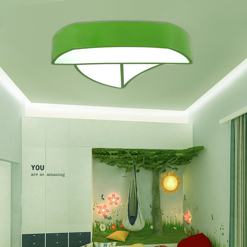 Cartoon Ship LED Flush Mount Light Acrylic Metal Ceiling Lamp for Nursing Room Kitchen Green Clearhalo 'Ceiling Lights' 'Close To Ceiling Lights' 'Close to ceiling' 'Flush mount' Lighting' 203550