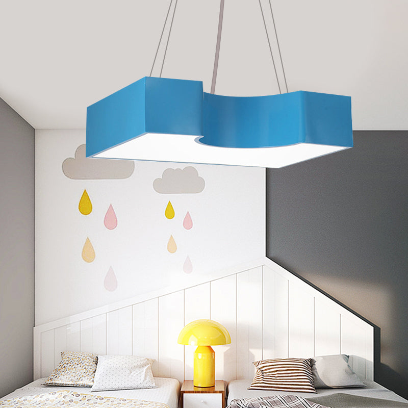 Contemporary Bright-Colored Ceiling Pendant Acrylic LED Hanging Light for Classroom Blue Clearhalo 'Ceiling Lights' 'Pendant Lights' 'Pendants' Lighting' 203620_5cc19d5a-2a42-4c7a-ad6d-75495f6498f9