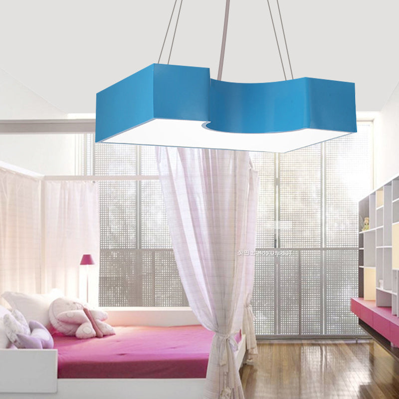 Contemporary Bright-Colored Ceiling Pendant Acrylic LED Hanging Light for Classroom Clearhalo 'Ceiling Lights' 'Pendant Lights' 'Pendants' Lighting' 203621