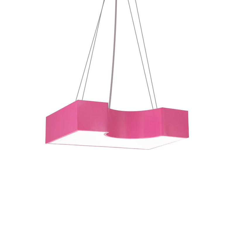 Contemporary Bright-Colored Ceiling Pendant Acrylic LED Hanging Light for Classroom Clearhalo 'Ceiling Lights' 'Pendant Lights' 'Pendants' Lighting' 203625