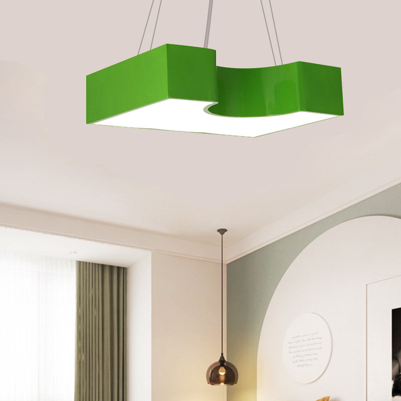 Contemporary Bright-Colored Ceiling Pendant Acrylic LED Hanging Light for Classroom Clearhalo 'Ceiling Lights' 'Pendant Lights' 'Pendants' Lighting' 203630