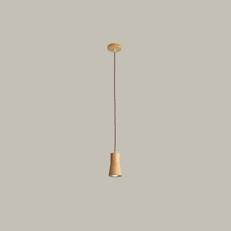 Geometric Shaped Ceiling Pendant Simple Wooden LED Kitchen Suspension Light in Beige Clearhalo 'Ceiling Lights' 'Modern Pendants' 'Modern' 'Pendant Lights' 'Pendants' Lighting' 2038765