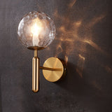 Minimalist Globe Wall Mount Light Fixture Glass 1-Head Bedroom Wall Lighting Ideas Clearhalo 'Cast Iron' 'Glass' 'Industrial' 'Modern wall lights' 'Modern' 'Tiffany' 'Traditional wall lights' 'Wall Lamps & Sconces' 'Wall Lights' Lighting' 2038862