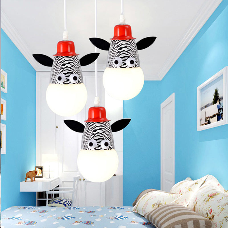 Animal Baby Bedroom Pendant Light Metal Modern Cartoon Hanging Light Clearhalo 'Ceiling Lights' 'Pendant Lights' 'Pendants' Lighting' 203894