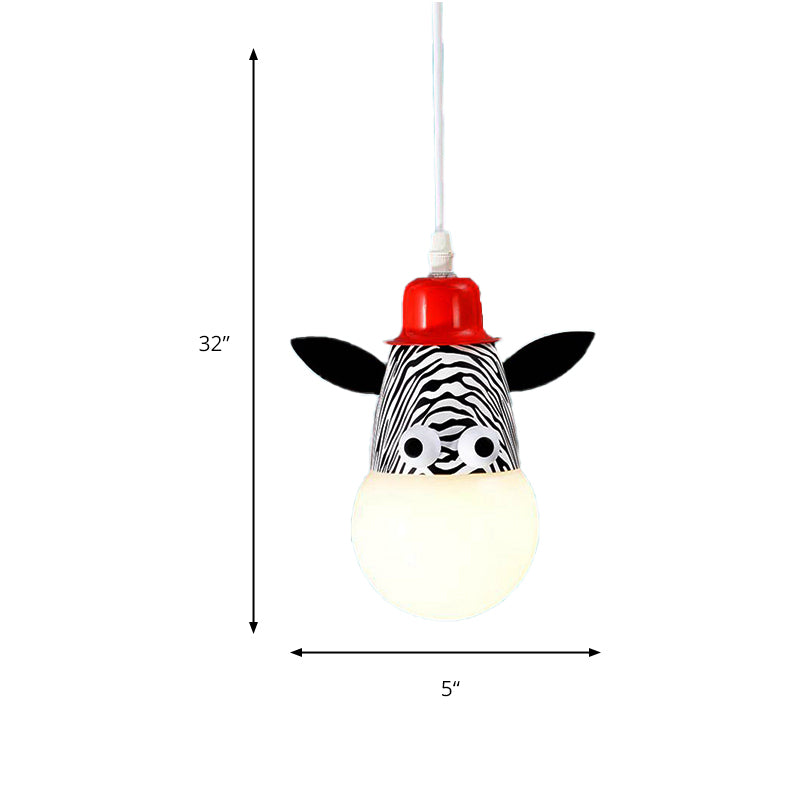 Animal Baby Bedroom Pendant Light Metal Modern Cartoon Hanging Light Clearhalo 'Ceiling Lights' 'Pendant Lights' 'Pendants' Lighting' 203896