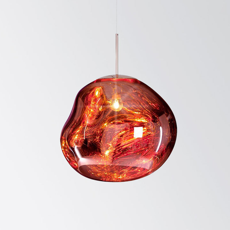 Lava Orb Pendant Lighting Modernism Glass 1-Light Suspension Light Fixture for Dining Room Clearhalo 'Ceiling Lights' 'Glass shade' 'Glass' 'Modern Pendants' 'Modern' 'Pendant Lights' 'Pendants' Lighting' 2038986