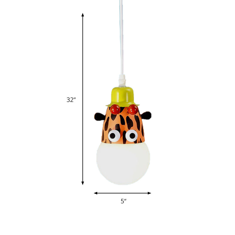 Animal Baby Bedroom Pendant Light Metal Modern Cartoon Hanging Light Clearhalo 'Ceiling Lights' 'Pendant Lights' 'Pendants' Lighting' 203900