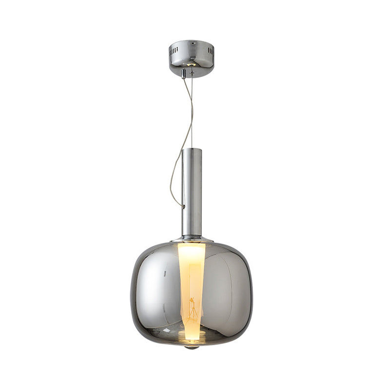 Glass Slender Neck Bottle Suspension Lamp Minimalist 1 Head Pendant Light Kit Clearhalo 'Ceiling Lights' 'Glass shade' 'Glass' 'Modern Pendants' 'Modern' 'Pendant Lights' 'Pendants' Lighting' 2039029