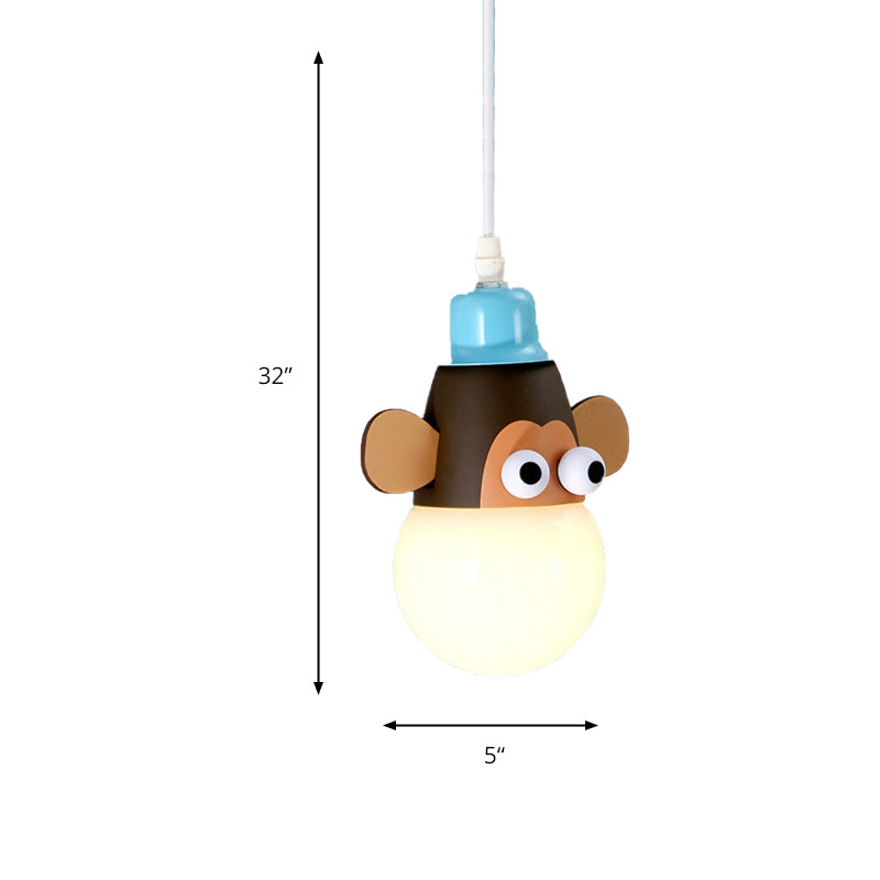 Animal Baby Bedroom Pendant Light Metal Modern Cartoon Hanging Light Clearhalo 'Ceiling Lights' 'Pendant Lights' 'Pendants' Lighting' 203904