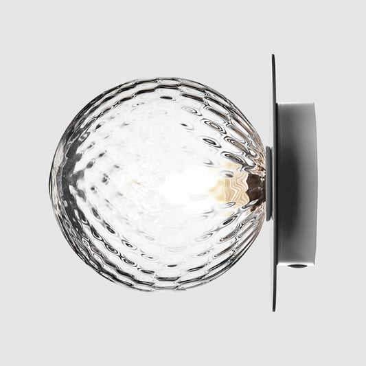 Sphere Flush Ceiling Light Contemporary Glass LED Flush Mount Lighting for Corridor Clearhalo 'Ceiling Lights' 'Close To Ceiling Lights' 'Close to ceiling' 'Flush mount' Lighting' 2039205