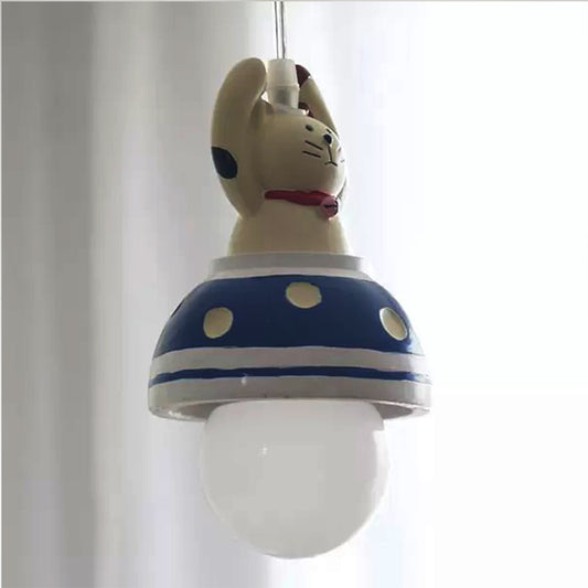 Nordic Style Animals Hanging Pendant Light 3 Lights Resin Pendant Lamp for Baby Bedroom Clearhalo 'Ceiling Lights' 'Pendant Lights' 'Pendants' Lighting' 203948