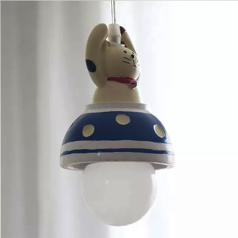 Nordic Style Animals Hanging Pendant Light 3 Lights Resin Pendant Lamp for Baby Bedroom 1 Blue Clearhalo 'Ceiling Lights' 'Pendant Lights' 'Pendants' Lighting' 203948_78d54bee-5fe1-4e74-ad29-9ec5b0275128