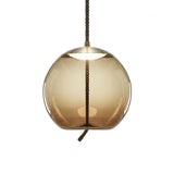 Geometry Amber Glass Suspension Lamp Contemporary 1-Light Pendant Lighting Fixture for Dining Room Amber C Clearhalo 'Ceiling Lights' 'Chandeliers' 'Glass shade' 'Glass' 'Modern Pendants' 'Modern' 'Pendant Lights' 'Pendants' Lighting' 2039553