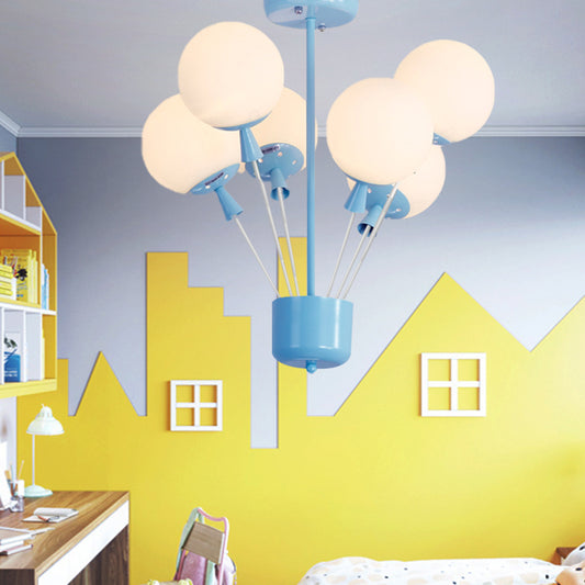 Baby Bedroom Balloon Pendant Light Metal Macaron Stylish Suspension Light Clearhalo 'Ceiling Lights' 'Pendant Lights' 'Pendants' Lighting' 203999