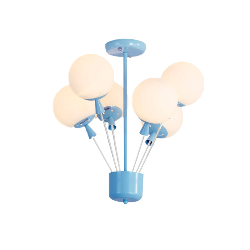 Baby Bedroom Balloon Pendant Light Metal Macaron Stylish Suspension Light Clearhalo 'Ceiling Lights' 'Pendant Lights' 'Pendants' Lighting' 204000