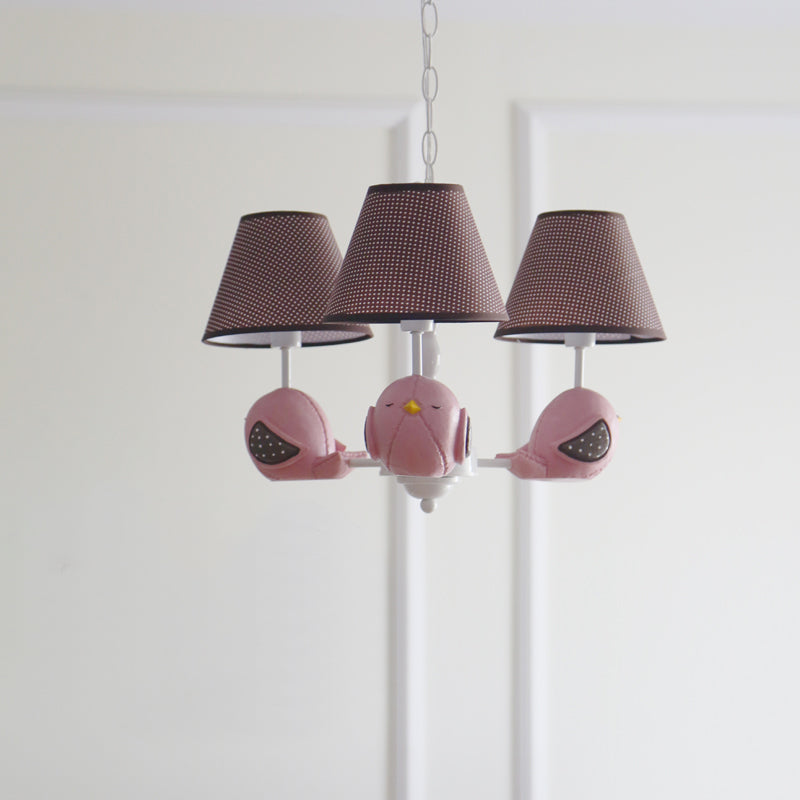 Animal Fat Bird Chandelier Resin Macaron Colored Pendant Light for Kid Bedroom 3 Pink Clearhalo 'Ceiling Lights' 'Chandeliers' Lighting' options 204129_106ae1bb-2211-49aa-b781-872fd3cfcf4c