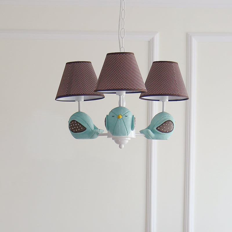 Animal Fat Bird Chandelier Resin Macaron Colored Pendant Light for Kid Bedroom 3 Blue Clearhalo 'Ceiling Lights' 'Chandeliers' Lighting' options 204133_145a85f6-2e0c-41d6-be84-380c2fbd8cf4