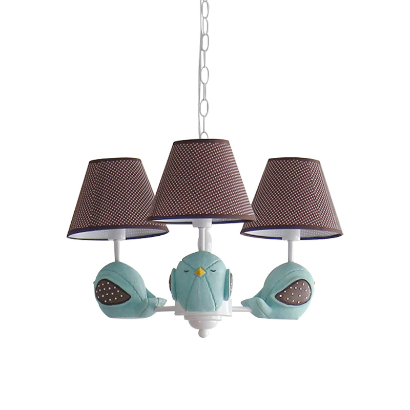 Animal Fat Bird Chandelier Resin Macaron Colored Pendant Light for Kid Bedroom Clearhalo 'Ceiling Lights' 'Chandeliers' Lighting' options 204134
