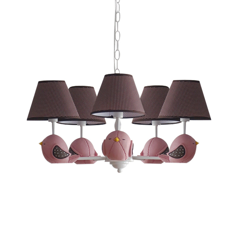 Animal Fat Bird Chandelier Resin Macaron Colored Pendant Light for Kid Bedroom Clearhalo 'Ceiling Lights' 'Chandeliers' Lighting' options 204137