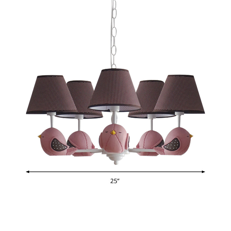 Animal Fat Bird Chandelier Resin Macaron Colored Pendant Light for Kid Bedroom Clearhalo 'Ceiling Lights' 'Chandeliers' Lighting' options 204138