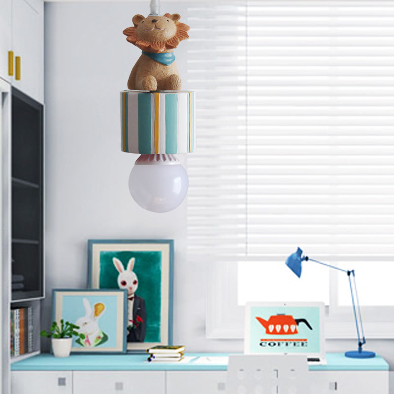 Resin Animal Suspension Light Dining Room Corridor Contemporary Kids Pendant Light Clearhalo 'Ceiling Lights' 'Pendant Lights' 'Pendants' Lighting' 204369