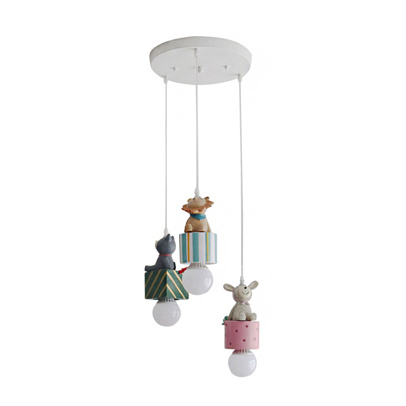 Resin Animal Suspension Light Dining Room Corridor Contemporary Kids Pendant Light Clearhalo 'Ceiling Lights' 'Pendant Lights' 'Pendants' Lighting' 204382