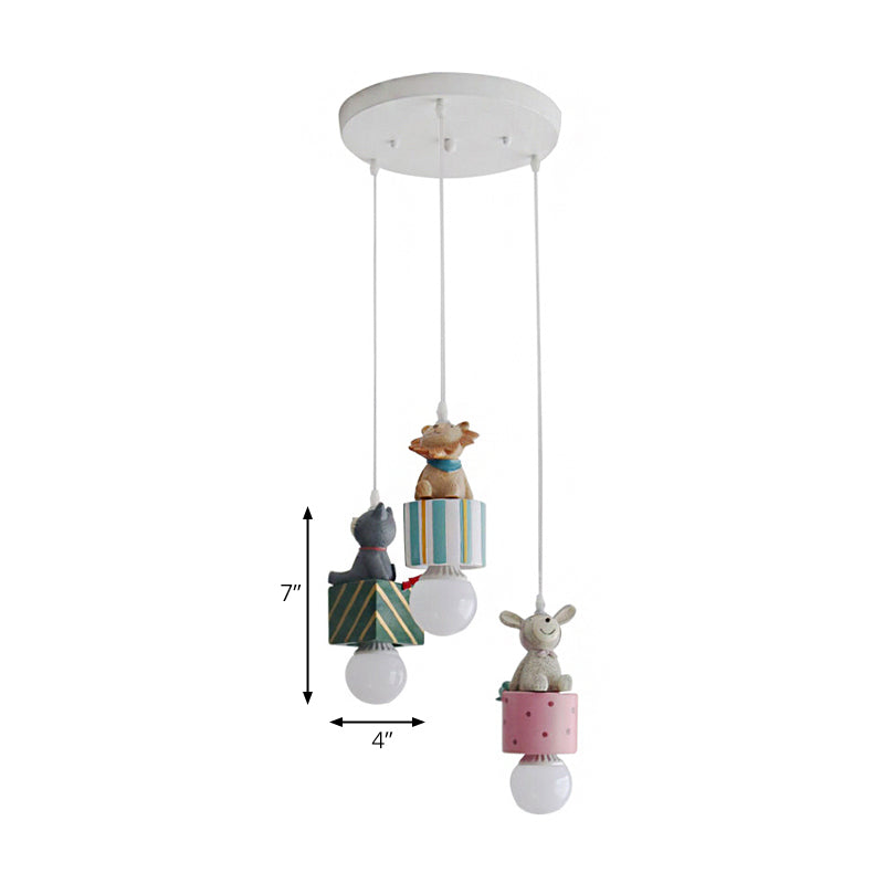 Resin Animal Suspension Light Dining Room Corridor Contemporary Kids Pendant Light Clearhalo 'Ceiling Lights' 'Pendant Lights' 'Pendants' Lighting' 204383